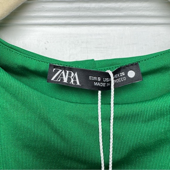 Zara Blogger Fave Spring Padded Shoulder Contour Bodysuit Small NEW - Picture 16 of 16